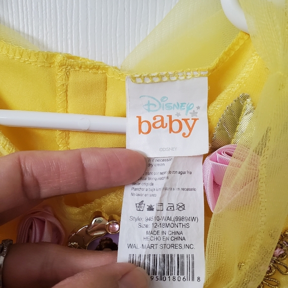 Disney Baby Princess Belle Costume Dress Size 12 -18 months - Picture 3 of 4